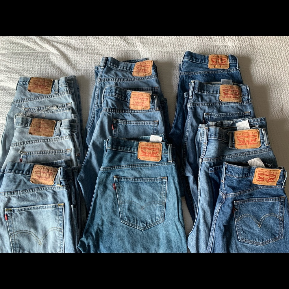 Lot of 10 Mixed Vintage Levi’s Jeans 90s 2000s Mixed Washes & Sizes Mens 505 501 - Picture 8 of 8